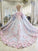 Pretty Flowers Quinceanera Dresses Ball Gown Long Backless Wedding Gowns WK357
