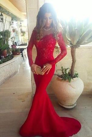Long Trumpet/Mermaid Off-the-Shoulder Satin Red Prom Dresses 2024 WK610