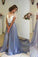Pd61129 Charming Chiffon Short Sleeves Scoop A-Line Blue Backless Evening Dresses uk