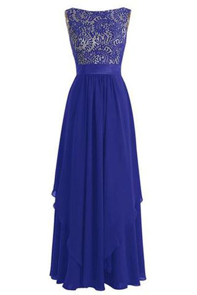 Long Chiffon Bridesmaid Dress V-back Evening Gown Prom Party Dress WK222