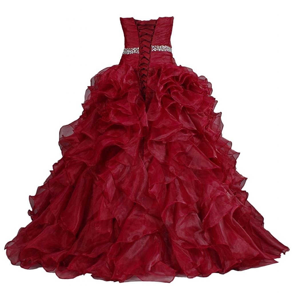 Pretty Ball Gown Quinceanera Dress Ruffle Prom Dresses WK227