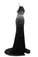 Luxury Crystal Prom Dress Halter Neck Mermaid Long Evening Party Gown WK199