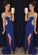 One Shoulder Split Long Chiffon Prom Dresses Evening Dresses WK553