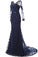 Prom Dresses Lace and Tulle V-Neck Mermaid Evening Dress WK206
