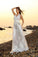 Princess A-Line Halter Belt Sleeveless Long Lace Sweetheart Beach Wedding Dresses WK561