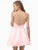 Pink Short Prom Dress Elegant New arrival A-Line Backless Halter Sleeveless Homecoming Dress WK27