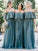 Off the Shoulder Chiffon Slate Gray Mismatched Bridesmaid Dresses Long Party Dresses BD1011