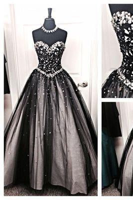 New Design Sequin Shiny Long Prom Dresses A-neck Sweetheart Prom Dresses WK549