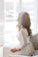 Scoop Neck Long Sleeve Tulle Wedding Dress With Lace Bodice V Back Wedding Gowns WK512