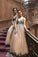 Sexy A line V Neck Tulle Prom Dresses Beading Spaghetti Straps Formal Dresses WK497