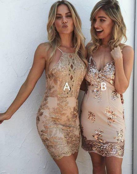 Sexy Halter Sheath Backless Lace Appliques Homecoming Dresses with Sleeveless H1197