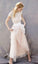 Lovely Blush Pink Tulle Lace Bridal Dress Cap Sleeves Sleeveless Wedding Dress WK35