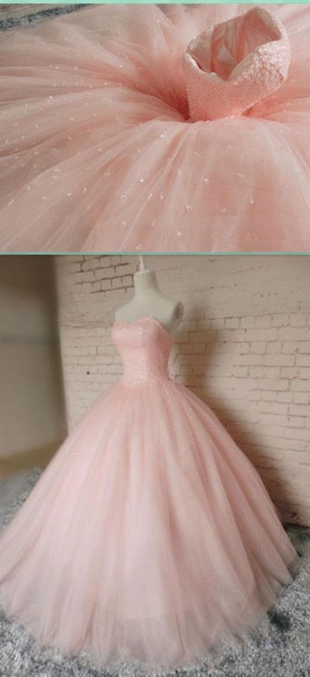 Pink Ball Gown Beading Long Charming Evening Dress Formal Women Dress Prom Dresses uk F278