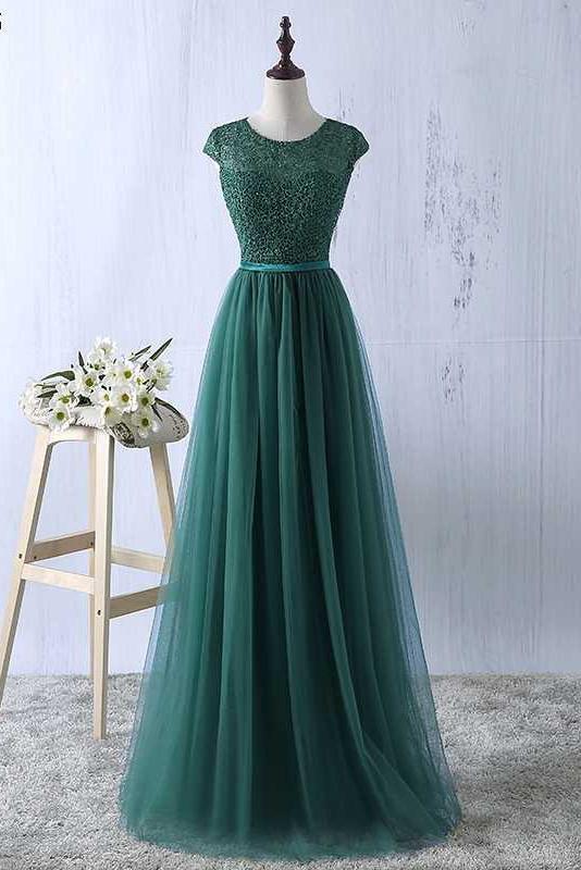Sexy Green Prom Dress Tulle Prom Dresses Long Evening Dress Green Formal Dress Prom Dressses WK166