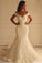 Off Shoulder Short Sleeves Mermaid Lace Wedding Dress with Appliques Bridal Dress WK750