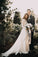 Princess A Line Long Sleeve Rustic Scoop Lace Appliques Tulle Ivory Beach Wedding Dress WK827