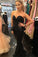 Sequin Court Train Black Sweetheart Strapless Sleeveless Mermaid Gorgeous Prom Dresses WK253