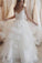New Arrival Sexy A-Line V-Neck Sleeveless Backless White Tulle Occasion Wedding Dress WK235