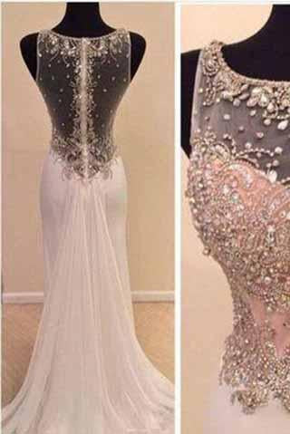 See through Mermaid Sexy Unique dresses for prom Beautiful Prom Dresses WK945