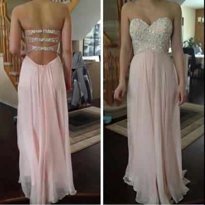 Pink prom Dress charming Prom Dresses Long prom Dress backless prom dress Party dress BD0374