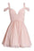 Pink Homecoming Dresses With Silver Beading Short Black Prom Dress WK331