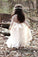 Scoop Ivory Lace Girl Dress Ivory Bowknot Baby Dress Long Sleeve Flower Girl Dress WK268
