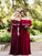 Off the Shoulder Chiffon Slate Gray Mismatched Bridesmaid Dresses Long Party Dresses BD1011