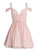 Pink Homecoming Dresses With Silver Beading Short Black Prom Dress WK331