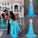 New Top Mermaid Straps Sleeveless Diamond Blue Long Prom Gown Party Dresses WK989