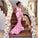 Pink Mermaid Satin Sheer Backless Prom Dress Sexy Formal Dress Bling Prom Dresses WK722