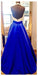 New Arrival Crew Neck Gold Sequins Black Satin Backless Sleeveless Prom Dresses WK440