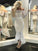 Mermaid Ivory Straight Across Floor-Length Long Sleeve Appliqued Lace Wedding Dresses WK473